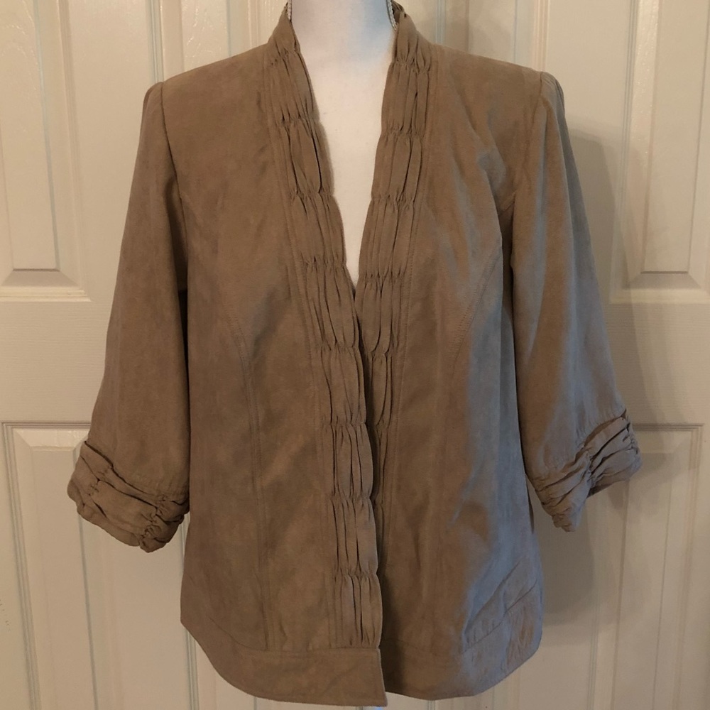 Dress Barn Light Brown (Tan) Jacket. Size 14/16